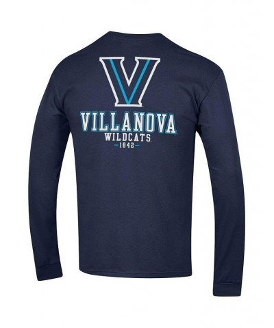 Men's Navy Villanova Wildcats Team Stack Long Sleeve T-shirt $20.50 T-Shirts