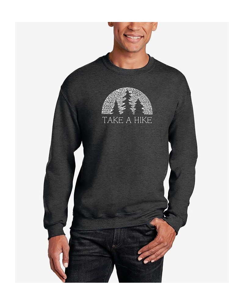 Men's Nature Lover Word Art Crew Neck Sweatshirt Gray $24.00 Sweatshirt