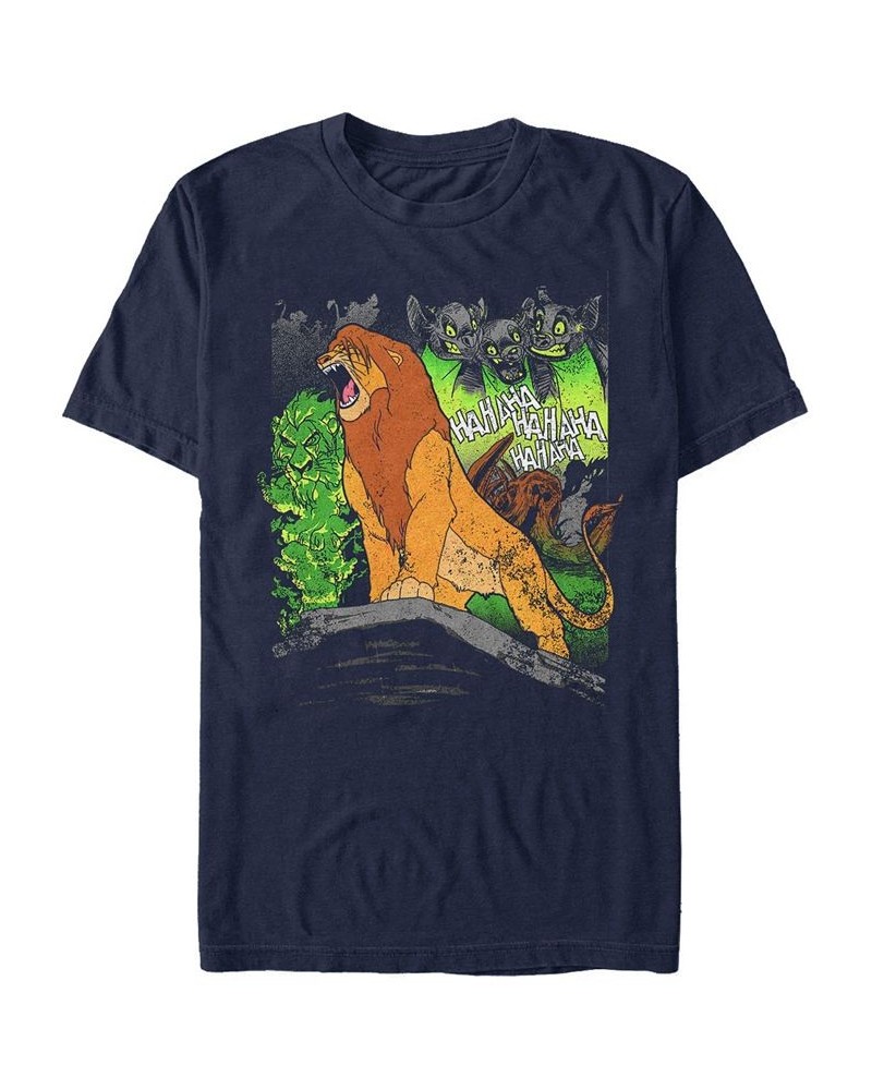 Disney Men's The Lion King Simba A Hero Roars Short Sleeve T-Shirt Blue $15.05 T-Shirts