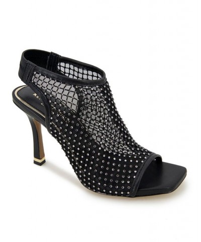 Women's Hayley Jewel Slingback Heels Black $68.11 Shoes