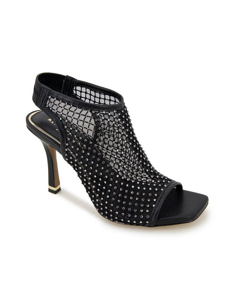 Women's Hayley Jewel Slingback Heels Black $68.11 Shoes