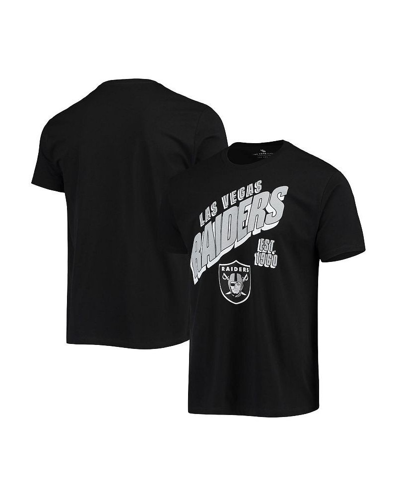 Men's Black Las Vegas Raiders Slant T-shirt $21.59 T-Shirts