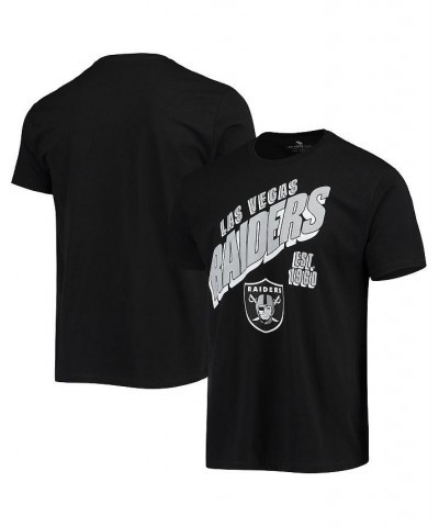 Men's Black Las Vegas Raiders Slant T-shirt $21.59 T-Shirts