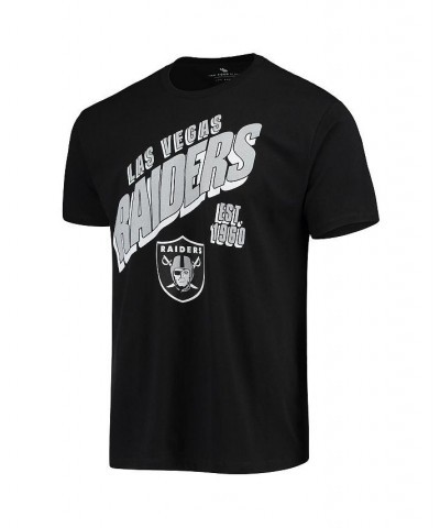 Men's Black Las Vegas Raiders Slant T-shirt $21.59 T-Shirts