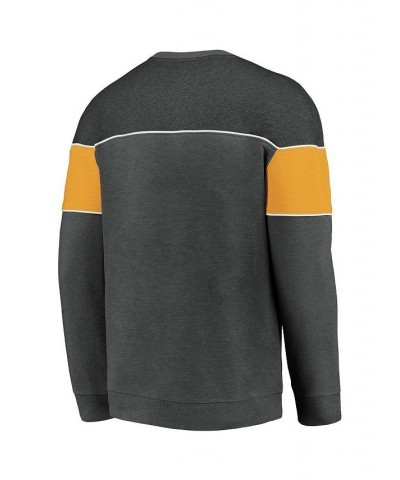 Men's Branded Heathered Charcoal Boston Bruins Varsity Reserve Sweatshirt $44.19 Sweatshirt