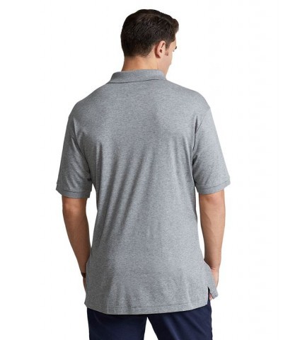 Men's Big & Tall Classic Fit Soft Cotton Polo Gray $57.60 Polo Shirts