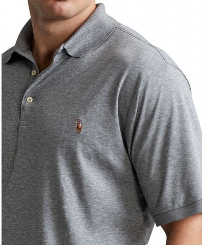Men's Big & Tall Classic Fit Soft Cotton Polo Gray $57.60 Polo Shirts