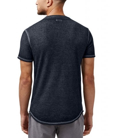 Men's Kadya Waffle Knit T-shirt Blue $19.67 T-Shirts