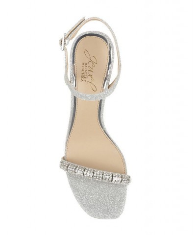 Women's Charlee Embellished Sandal Silver $51.17 Shoes