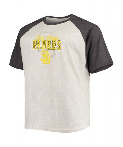 Men's Fernando Tatis Jr. Oatmeal, Heathered Charcoal San Diego Padres Big and Tall Name and Number Raglan T-shirt $28.49 T-Sh...