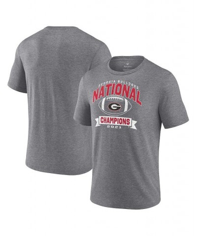 Men's Branded Heathered Gray Georgia Bulldogs College Football Playoff 2021 National Champions Vintage-Like Tri-Blend T-shirt...