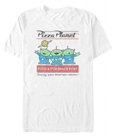 Men's Pizza Planet Surf Short Sleeve Crew T-shirt White $17.50 T-Shirts