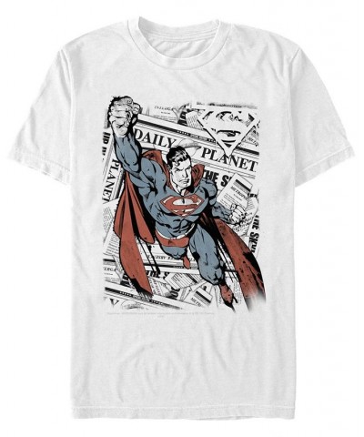 DC Men's Superman Daily Planet Newspaper Portrait Short Sleeve T-Shirt $20.64 T-Shirts