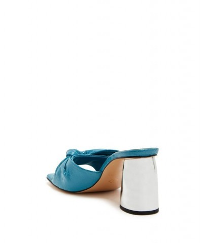 Women's The Timmer Bow Slip-on Sandals Blue $45.22 Shoes