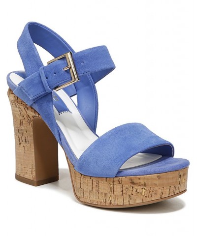 Scarlett Platform Dress Sandals Blue $51.15 Shoes