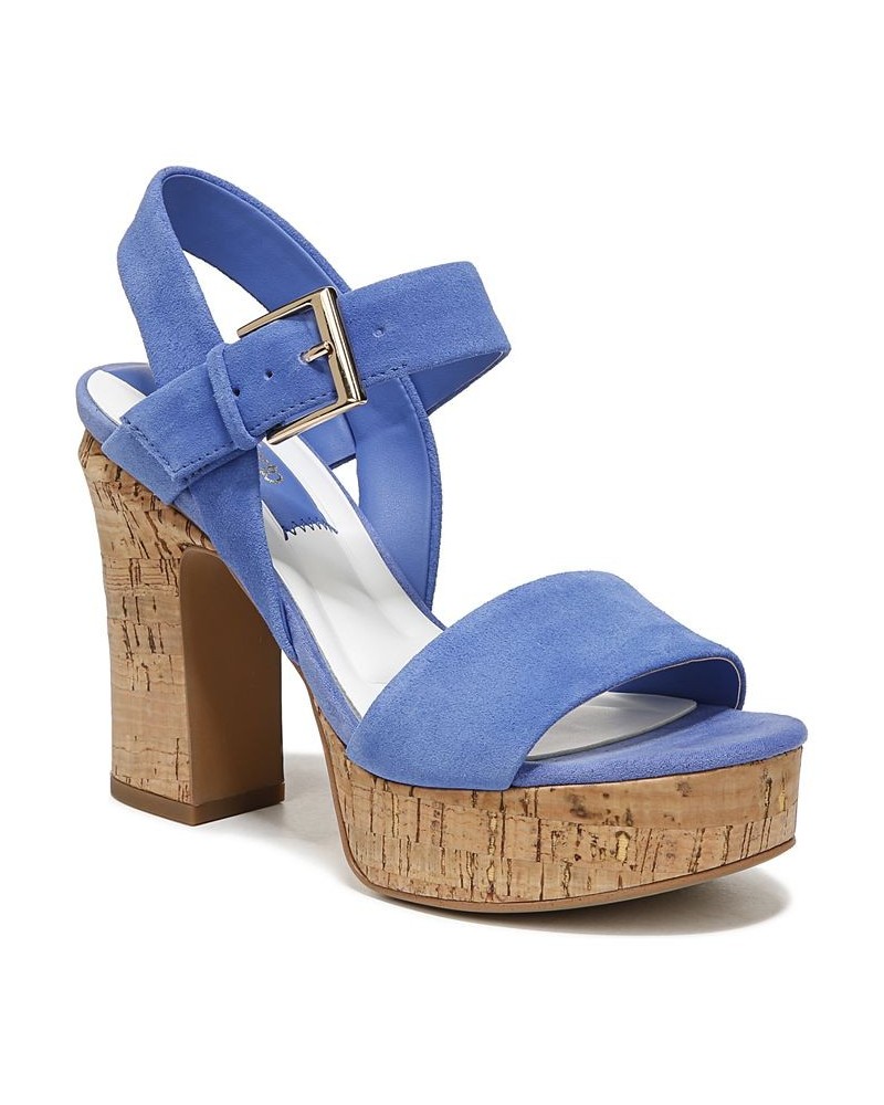 Scarlett Platform Dress Sandals Blue $51.15 Shoes