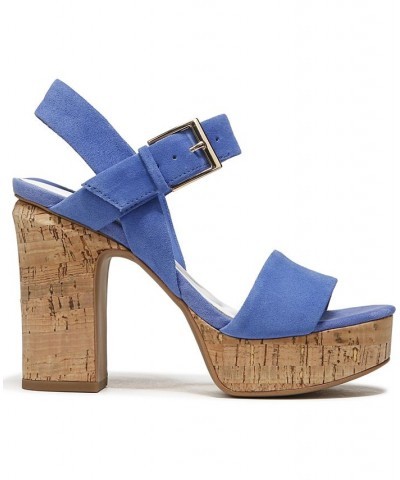 Scarlett Platform Dress Sandals Blue $51.15 Shoes