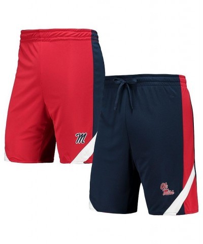 Men's Navy, Red Ole Miss Rebels Am I Wrong Reversible Shorts $20.24 Shorts