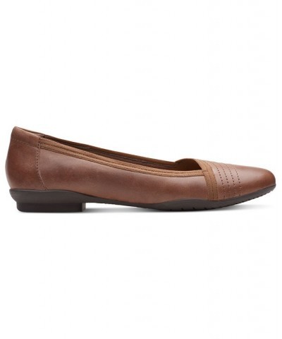 Women's Sara Erin Slip-On Comfort Flats Brown $33.00 Shoes