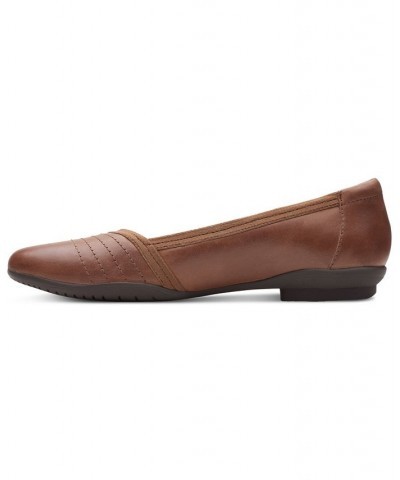 Women's Sara Erin Slip-On Comfort Flats Brown $33.00 Shoes