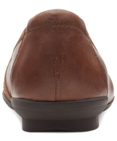 Women's Sara Erin Slip-On Comfort Flats Brown $33.00 Shoes