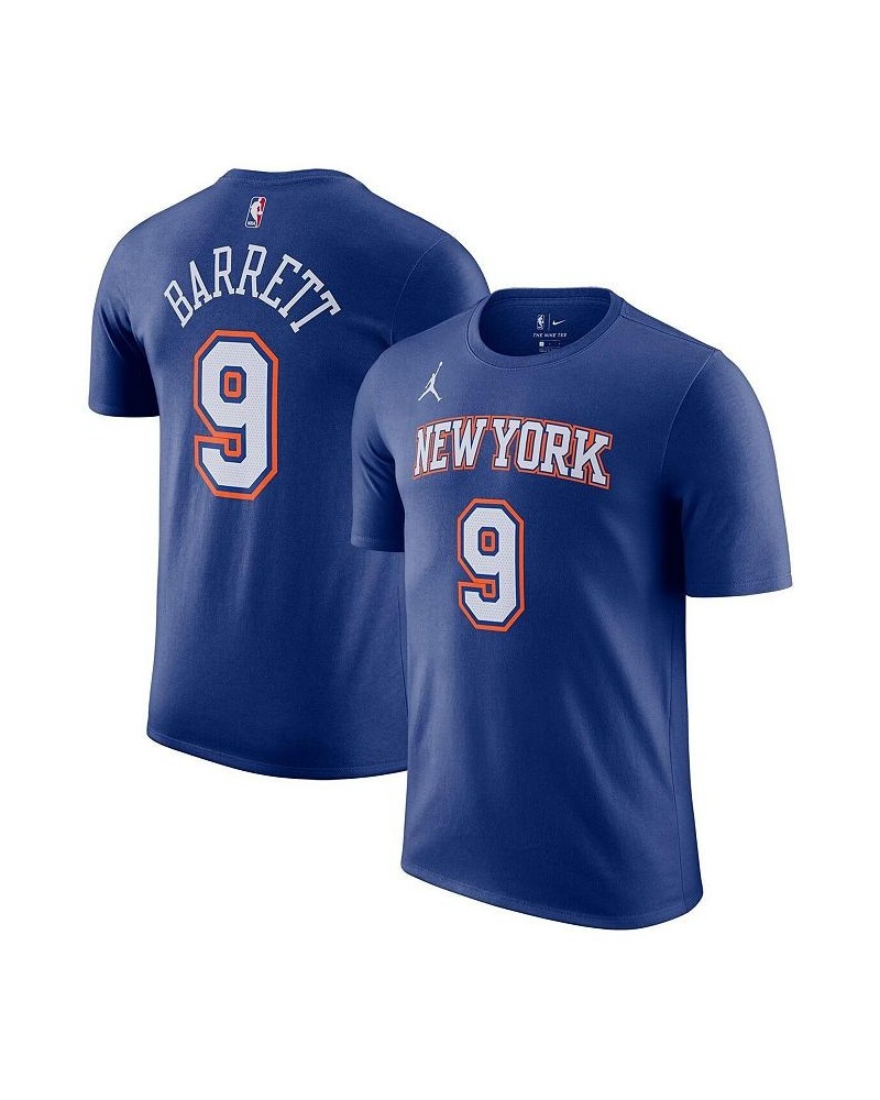 Men's Brand Blue New York Knicks 2020/21 RJ Barrett Statement Name and Number T-shirt $20.51 T-Shirts