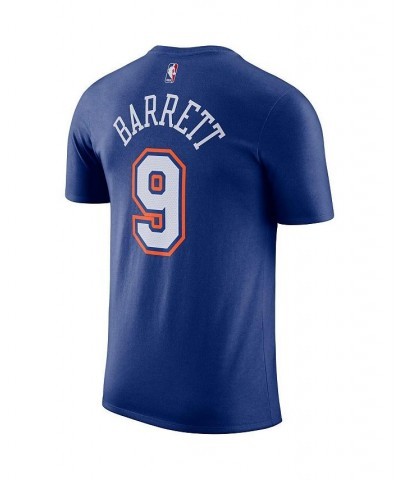 Men's Brand Blue New York Knicks 2020/21 RJ Barrett Statement Name and Number T-shirt $20.51 T-Shirts