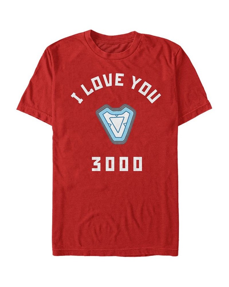 Marvel Men's Avengers Endgame Core Reactor I Love You 3000, Short Sleeve T-shirt Red $16.80 T-Shirts