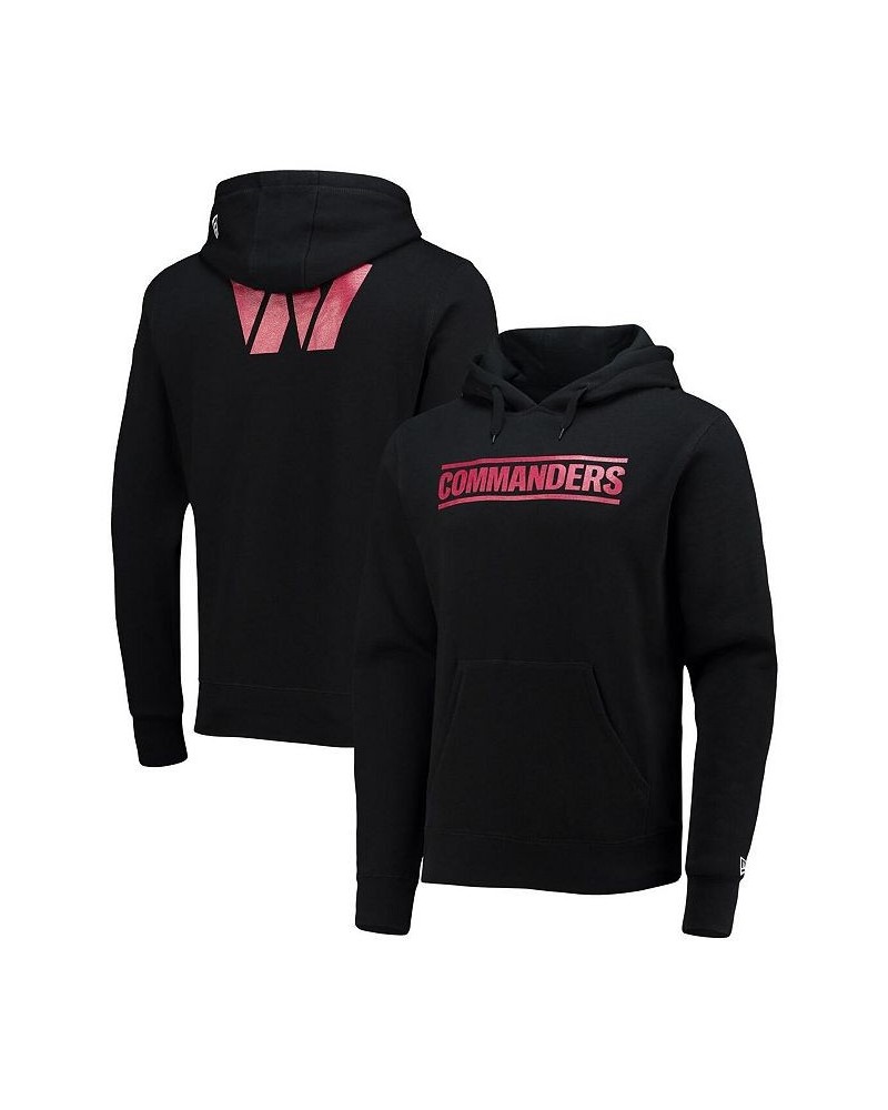 Men's Black Washington Commanders Fleece Pullover Hoodie $32.85 Sweatshirt