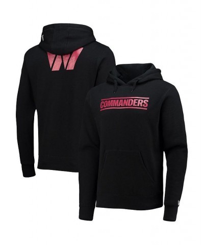 Men's Black Washington Commanders Fleece Pullover Hoodie $32.85 Sweatshirt