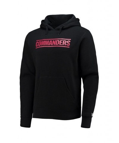 Men's Black Washington Commanders Fleece Pullover Hoodie $32.85 Sweatshirt