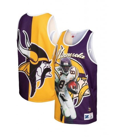 Men's Randy Moss Purple, Gold Minnesota Vikings Retired Player Graphic Tank Top $48.44 T-Shirts