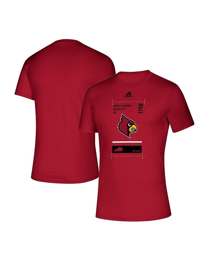 Men's Red Louisville Cardinals Hall Pass Creator AEROREADY T-shirt $21.60 T-Shirts