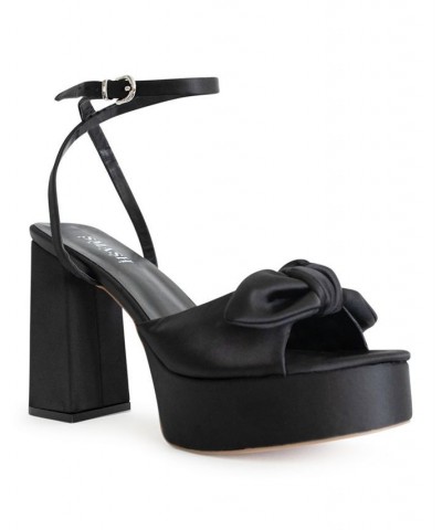 Women's Daisy Platform Sandals - Extended Sizes 10-14 Black $86.95 Shoes