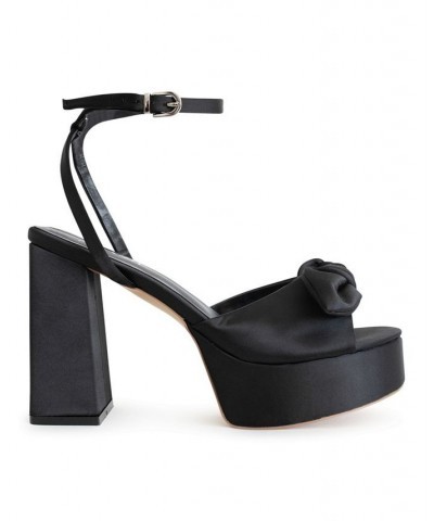 Women's Daisy Platform Sandals - Extended Sizes 10-14 Black $86.95 Shoes