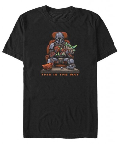 Men's The Way of The Dad Short Sleeve Crew T-shirt Black $14.35 T-Shirts