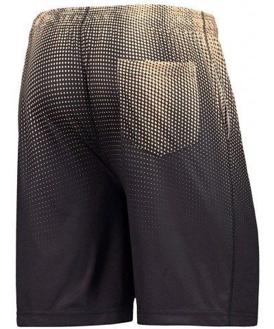 Men's Black and Gold New Orleans Saints Pixel Gradient Training Shorts $23.99 Shorts