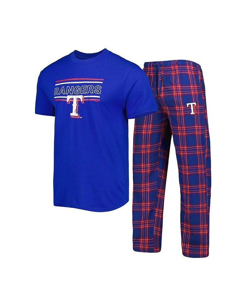 Men's Royal, Red Texas Rangers Badge T-shirt and Pants Sleep Set $21.15 Pajama