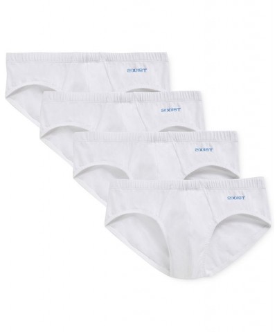 Men's 4 Pack Stretch Cotton Bikini Briefs White $28.42 Underwear