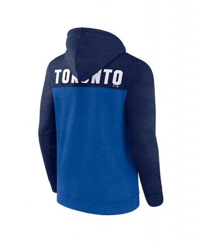 Men's Branded Heathered Royal, Heathered Navy Toronto Blue Jays Blown Away Full-Zip Hoodie $43.99 Sweatshirt