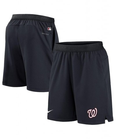 Men's Navy Washington Nationals Authentic Collection Flex Vent Max Performance Shorts $34.30 Shorts