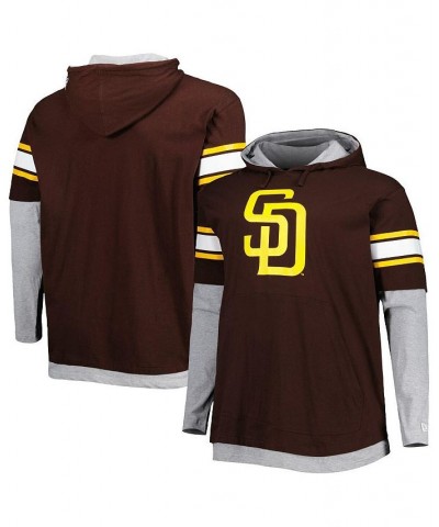 Men's Brown San Diego Padres Big and Tall Twofer Pullover Hoodie $31.50 Sweatshirt