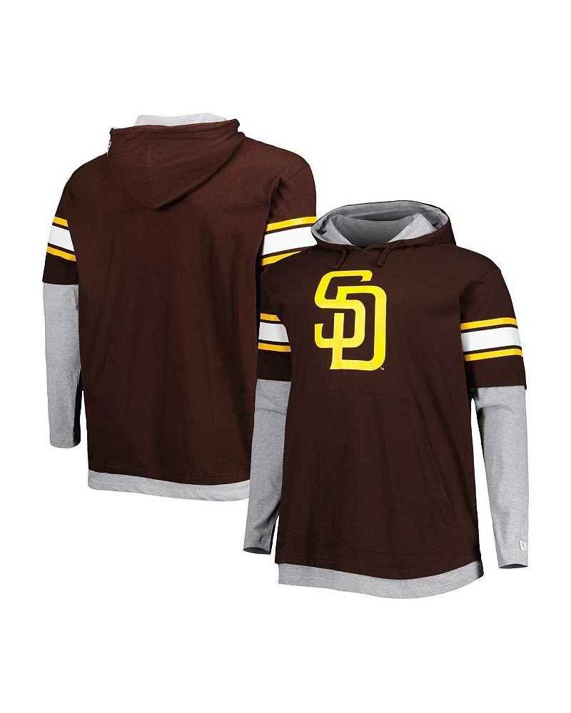 Men's Brown San Diego Padres Big and Tall Twofer Pullover Hoodie $31.50 Sweatshirt