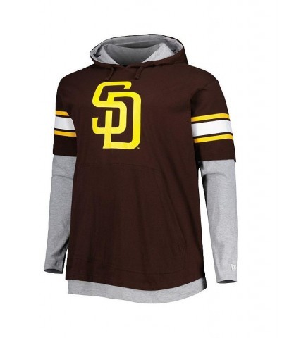 Men's Brown San Diego Padres Big and Tall Twofer Pullover Hoodie $31.50 Sweatshirt