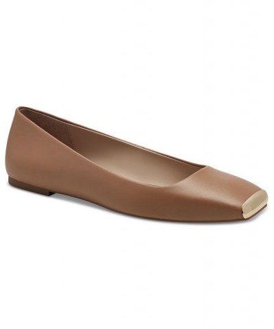 Step N' Flex Women's Neptoon Square-Toe Flats Brown $24.30 Shoes