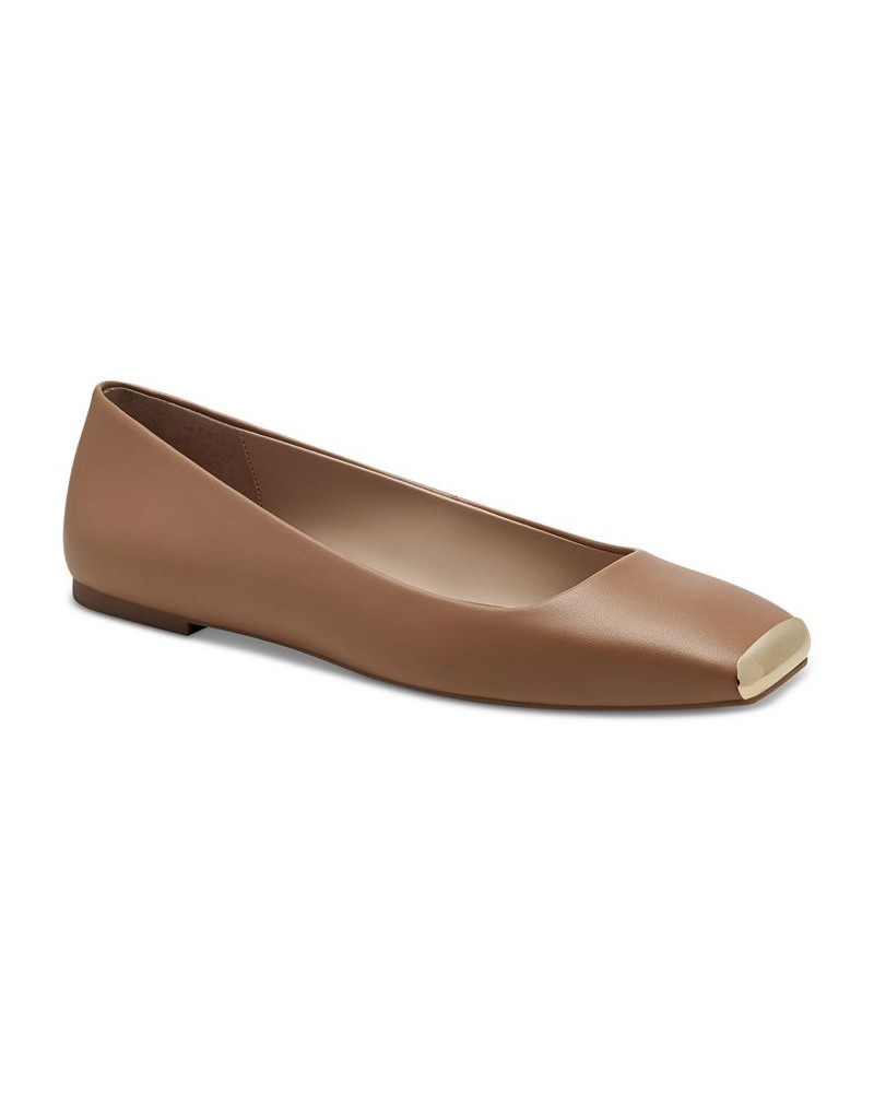 Step N' Flex Women's Neptoon Square-Toe Flats Brown $24.30 Shoes