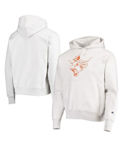 Men's Heathered Gray Texas Longhorns Team Vault Logo Reverse Weave Pullover Hoodie $40.85 Sweatshirt