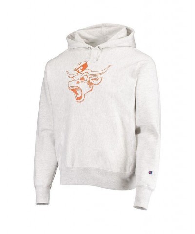 Men's Heathered Gray Texas Longhorns Team Vault Logo Reverse Weave Pullover Hoodie $40.85 Sweatshirt