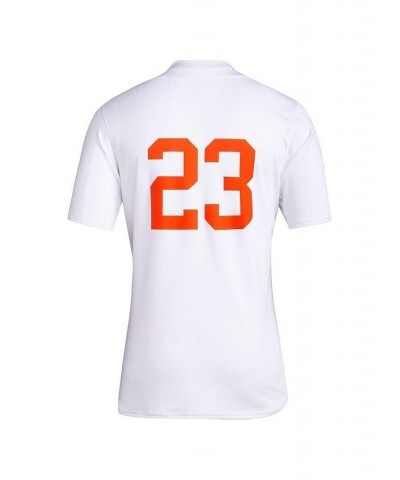 Men's 23 White Miami Hurricanes Team Baseball Jersey $40.50 Jersey