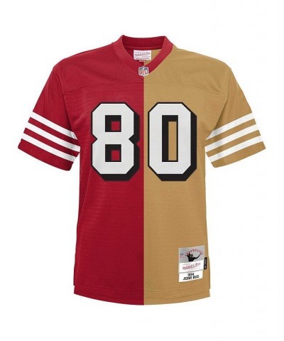 Men's Jerry Rice Scarlet, Gold San Francisco 49ers Big and Tall Split Legacy Retired Player Replica Jersey $64.00 Jersey